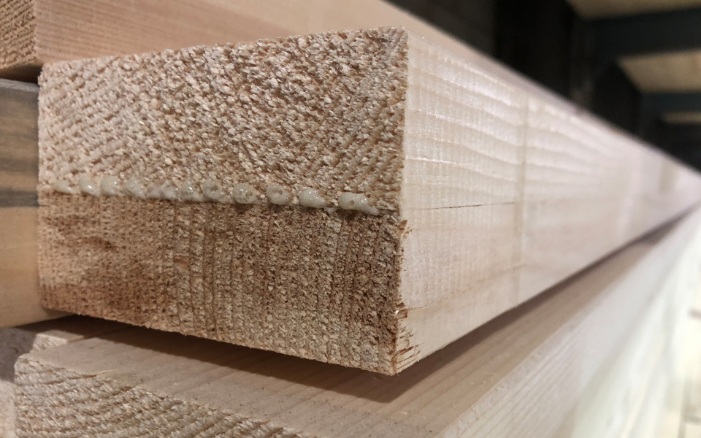 Close-up of Duo framing timber