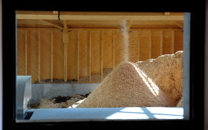 The inside of the sawdust warehouse, viewed through the window