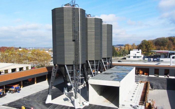 Installation de silos à Berne Wankdorf