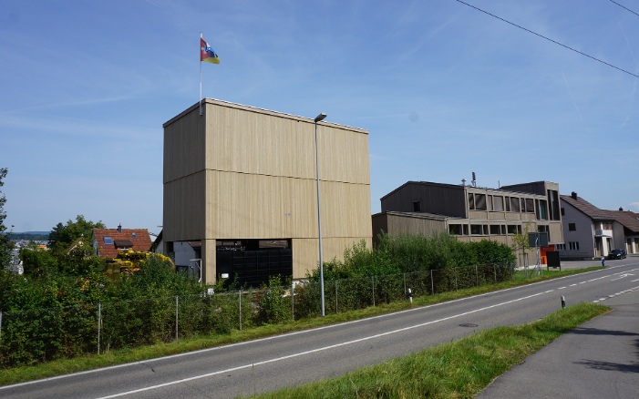 Silo modulaire system à Wohlen AG avec deux silos modulaires, une installation à saumure et une réservoir de saumure