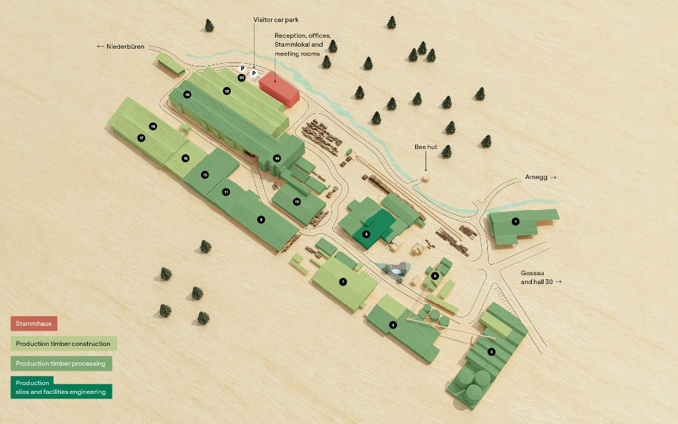 Plan d'accès avec description du parking