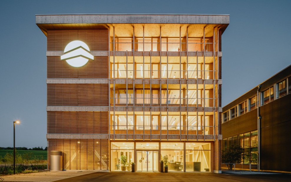 Main Entrance of the Headquarters at Night