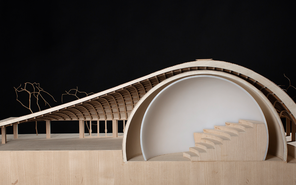 Model of the wooden dome.