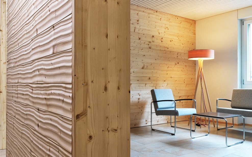 Use of Structured Wood in the Lehmann Group reception area