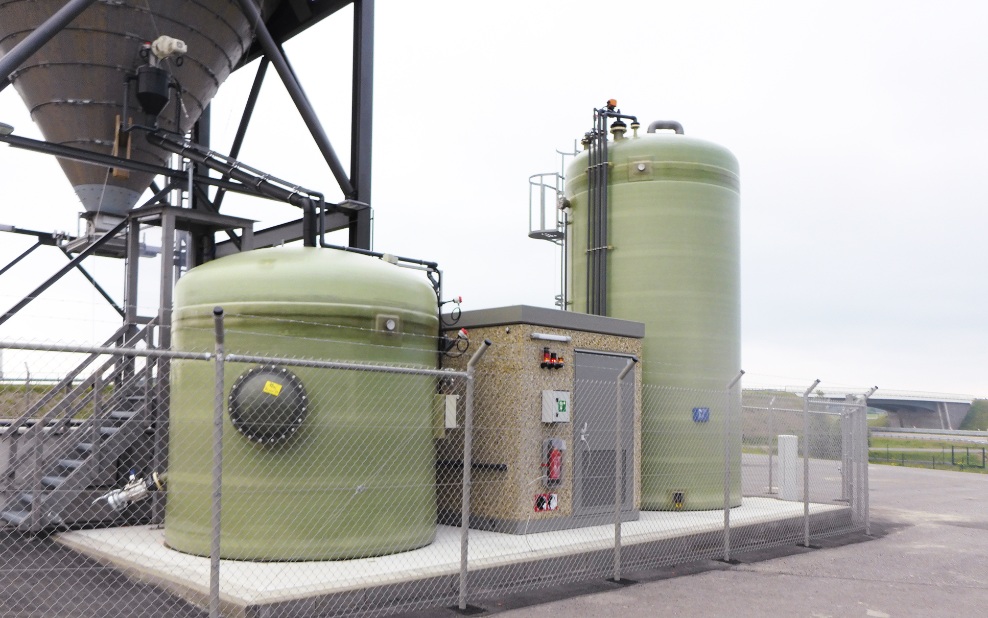 Technique de saumure et silo avec entrepôt de sel