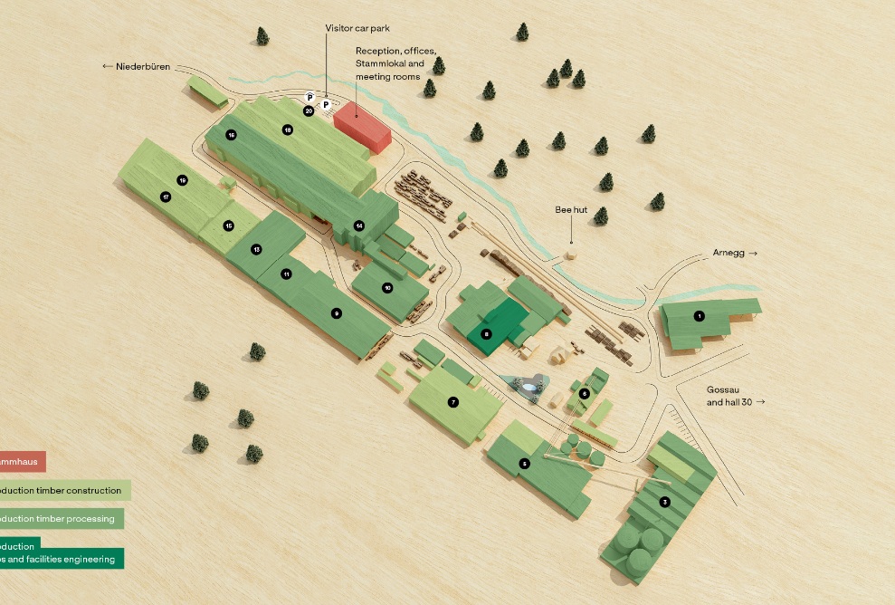 Plan d'accès avec description du parking