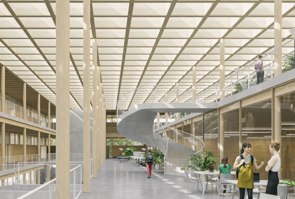 Visualisierung des Campus Wattwil von innen