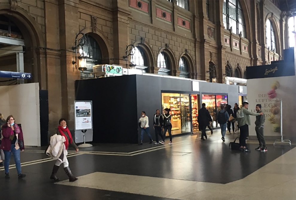 Verkaufsboxen SBB Provisorium Hauptbahnhof Zürich