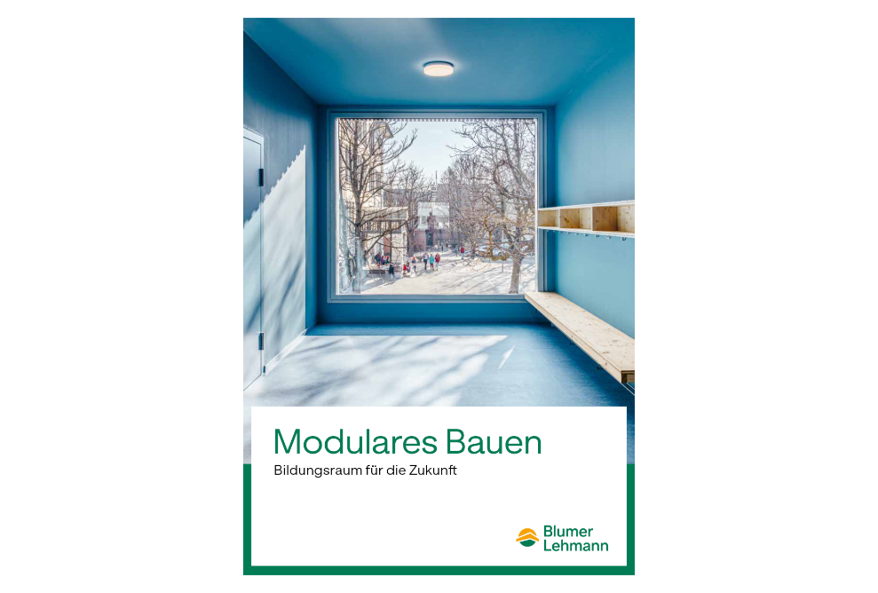 Broschüre Modulares Bauen Bildungsraum für die Zukunft von Blumer Lehmann