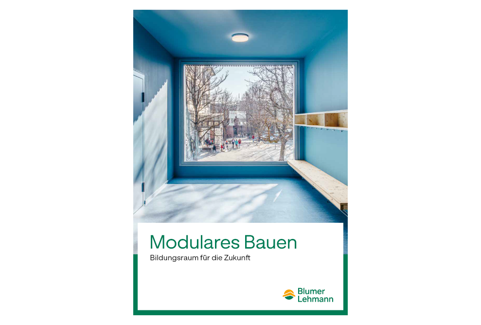 Brochure: Modular construction – Educational space for the future by Blumer Lehmann