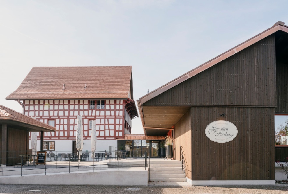 Fassade der Alten Herberge Niederbüren