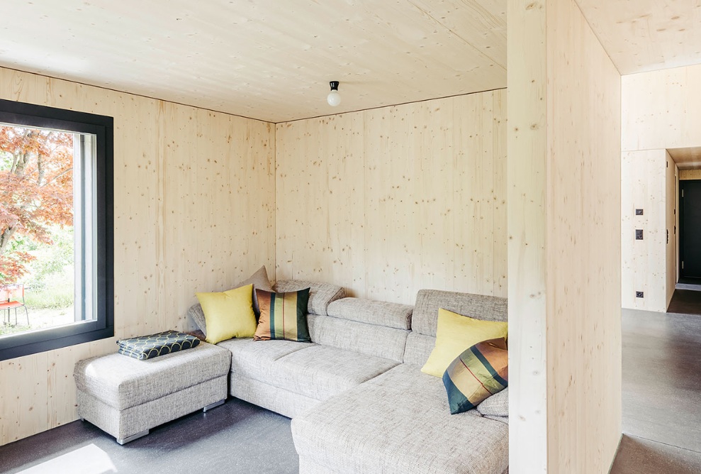 Interior view of the living room with seating area