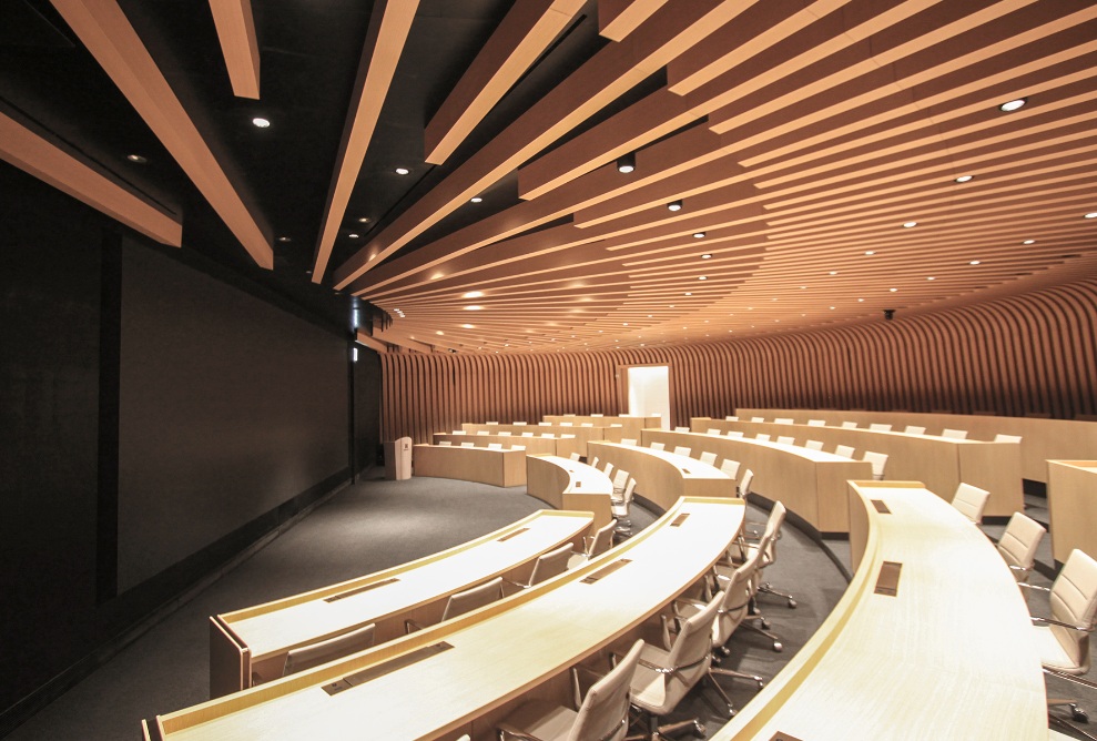 Haesley Nine Bridges Golf Club, interior shot, foyer in front of the Learning Centre auditorium, by day<br/><br/>