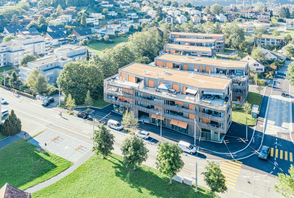 Aufnahme des Schlösslipark mit einer Drohne