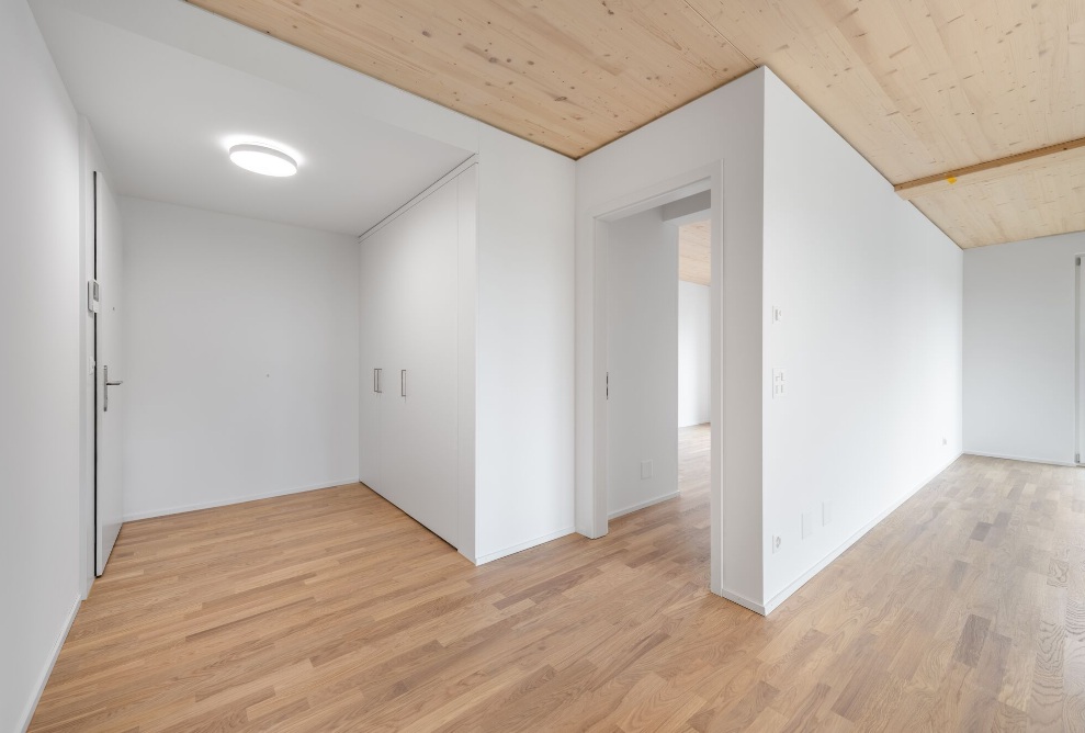 Moderner Flur mit eingebautem Stauraum Blumer Lehmann