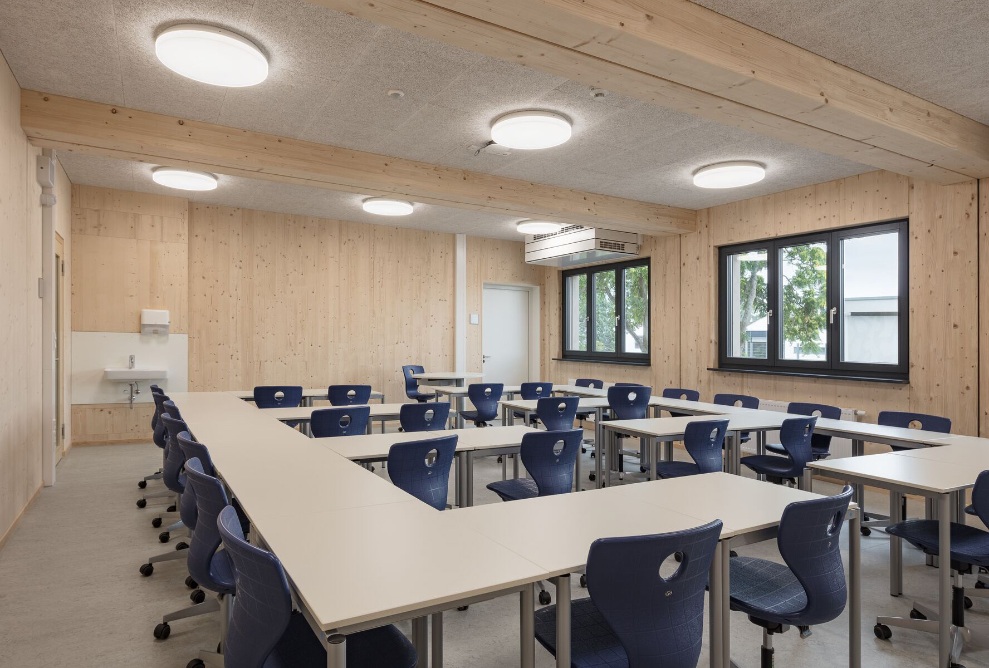 Klassenzimmer im Neubau des Landgraf-Ludwig-Gymnasiums