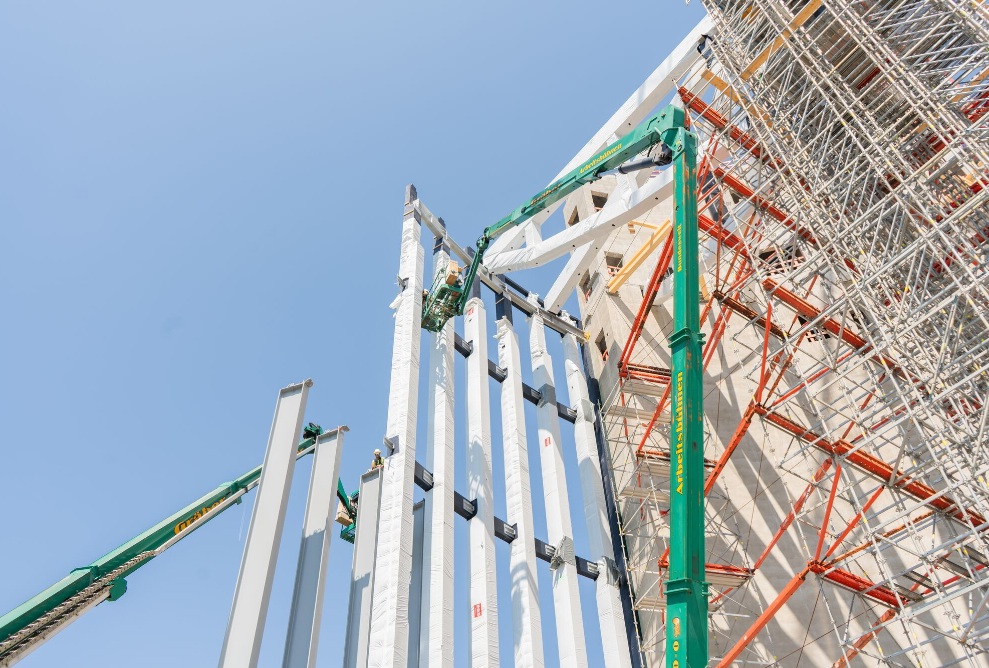 Montage der Konstruktion am Panorama Konstanz