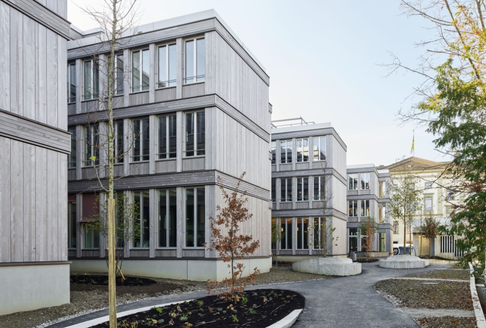 Government Building Ensemble in Frauenfeld with Timber Facade