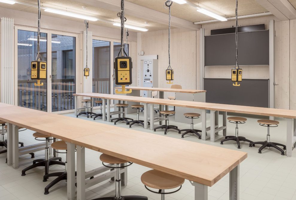 Salle de travail du module scolaire Schilfweg