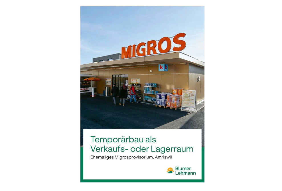 Cover des Flyers Verkaufsprovisorium Migros