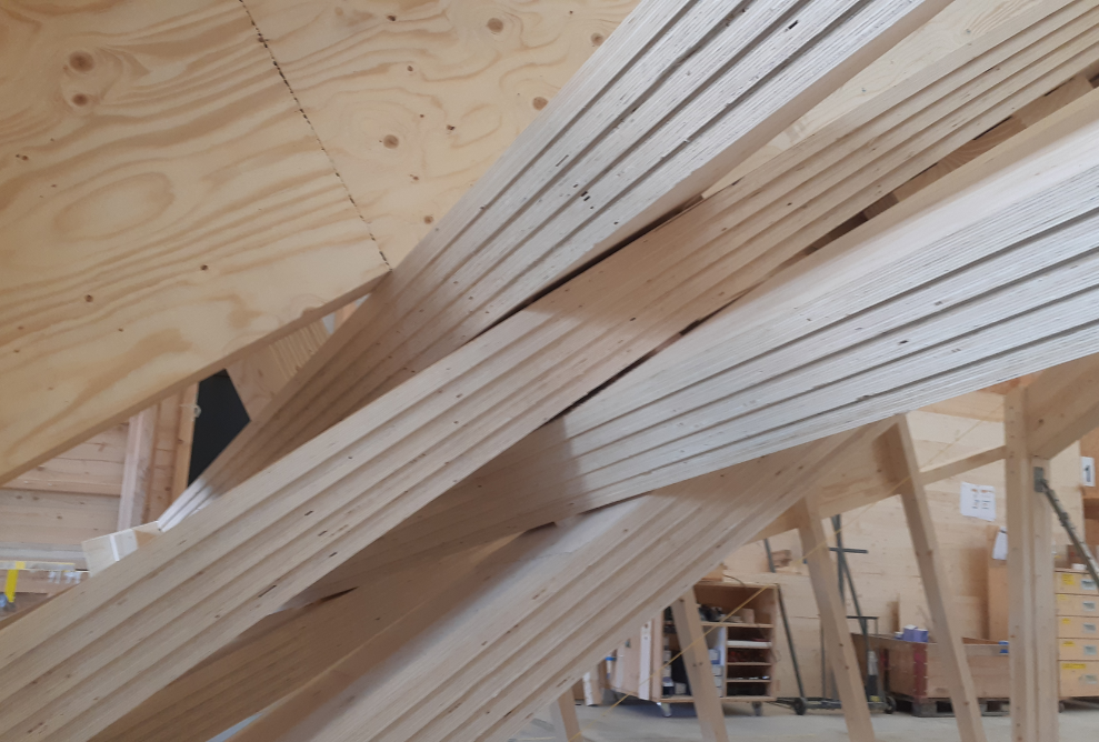 Mock-up für das Dachtragwerk des Wisdome Stockholm
