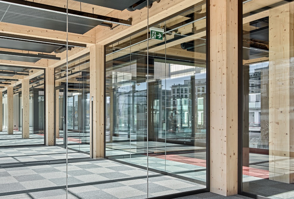 Interior view of the new Baggiwood office and residential building