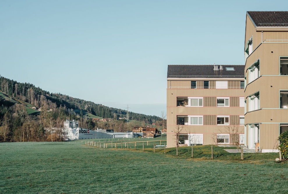 Nöggel residential development in Bühler (Canton of Appenzell Ausserrhoden) with surroundings