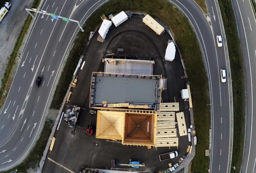 Siloanlage Chur Gesamtansicht Baustelle von oben