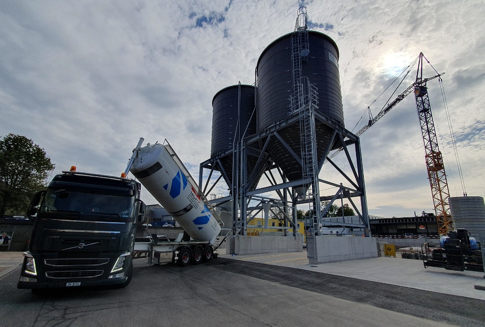 Ansicht der Befüllung der Siloanlage