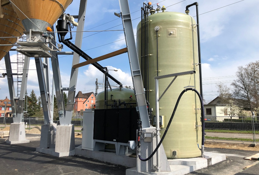 Brine generator with tank system of the Bülach gritting facility