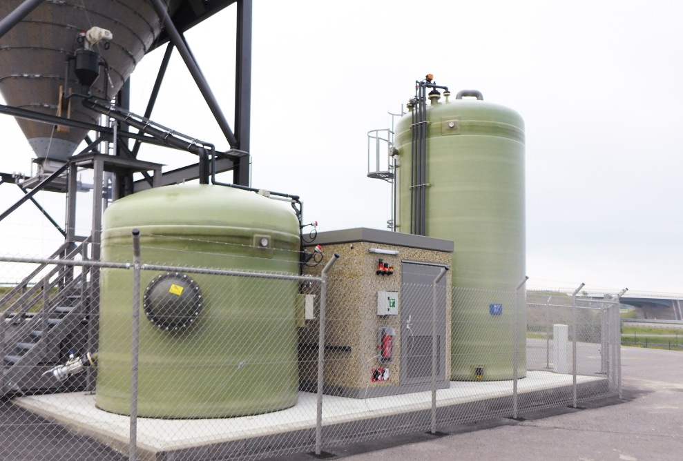 Technique de saumure et silo avec entrepôt de sel