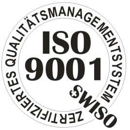 Illustration of the label of our ISO 9001 certification