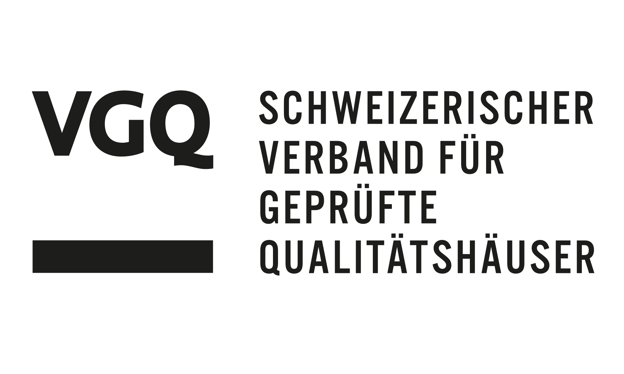 Abbildung des Labes des VGQ vom schweizerischen Verband für geprüfte Qualitätshäuser
